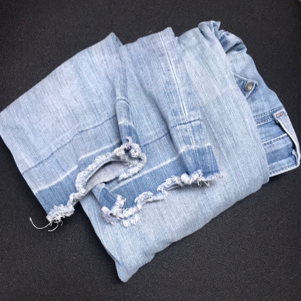Anthropologie Pilcro and the Letterpress Distressed Hem Denim Jeans 28 petite